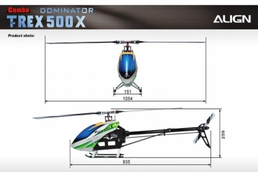 T-REX 500X Dominator Top Super Combo (DS530M/DS535M)