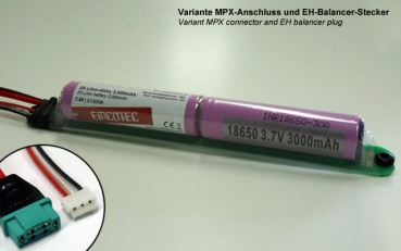 2S LiIon-Akku 3000mAh Long 15A Platine