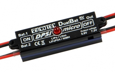 DPSI Micro DualBat 5.9V/7.2V MPX Akkuweiche