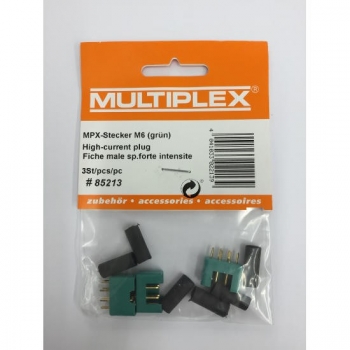 Multiplex MPX-Stecker M6 (grün) 3St.